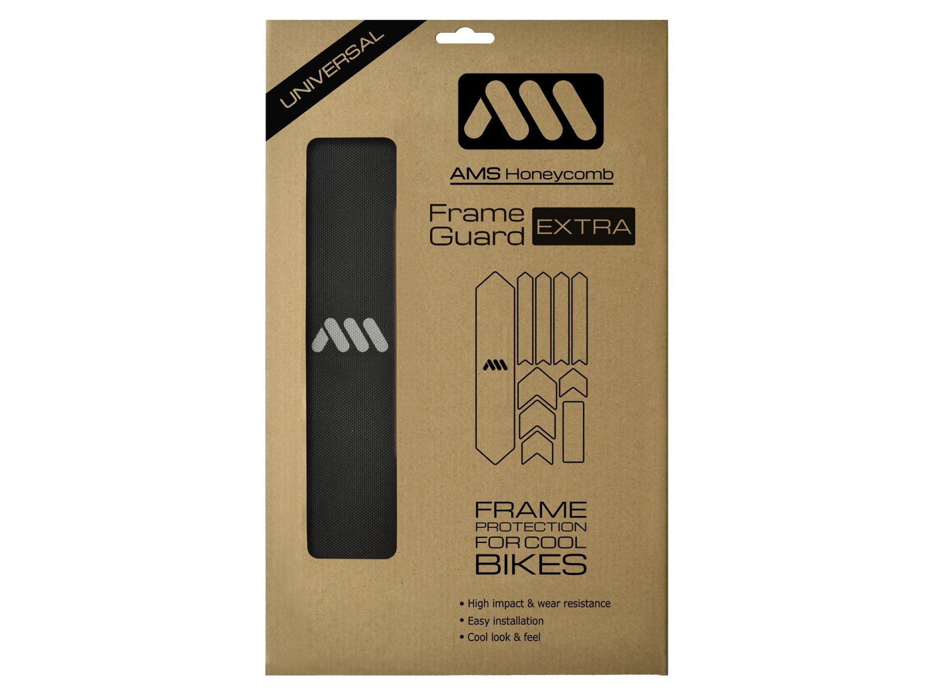 AMS HONEYCOMB FRAME GUARD EXTRA. BLACK