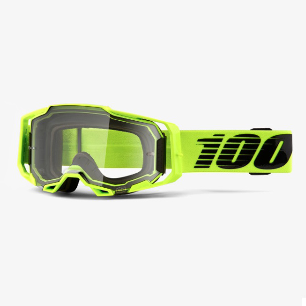 100% RACECRAFT 2 FLUO YELLOW &ndash; CLEAR LENS