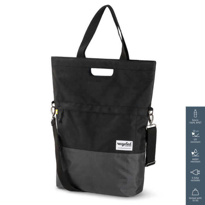 URBAN PROOF Shopper Bicycle Bag 20L Recycled - Black Grey